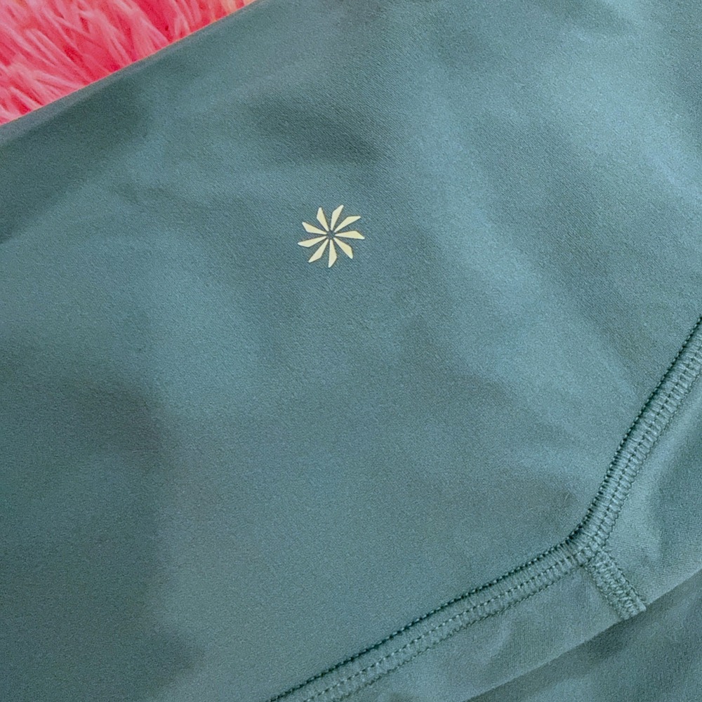 Athleta Salutation Stash Pocket II Capri Womens 3X Teal Excellent Leggings - Picture 6 of 6